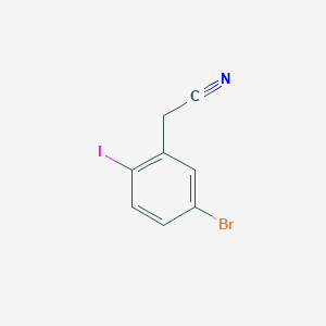 B1404143 5-Bromo-2-iodophenylacetonitrile CAS No. 1055901-15-9