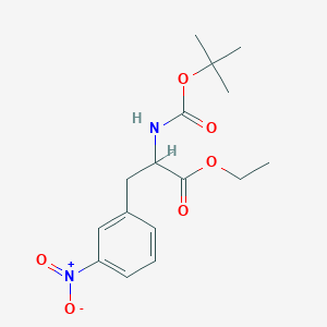molecular formula C16H22N2O6 B1404144 Ethyl N-(tert-butoxycarbonyl)-3-nitrophenylalaninate CAS No. 879502-26-8
