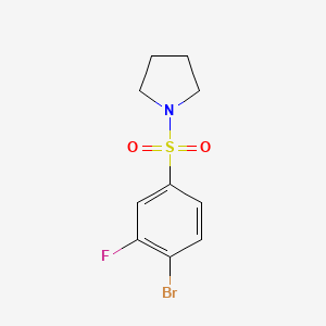 molecular formula C10H11BrFNO2S B1404145 1-((4-Bromo-3-fluorophenyl)sulfonyl)pyrrolidine CAS No. 1055995-83-9