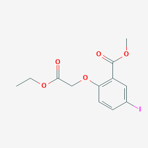 2-((Ethoxycarbonyl)methoxy)-5-iodobenzoic acid methyl ester