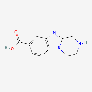 molecular formula C11H11N3O2 B1404148 1,2,3,4-四氢苯并[4,5]咪唑并[1,2-a]吡嗪-8-羧酸 CAS No. 1354411-11-2