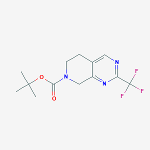 molecular formula C13H16F3N3O2 B1404151 tert-butyl 2-(trifluoromethyl)-5,6-dihydropyrido[3,4-d]pyrimidine-7(8H)-carboxylate CAS No. 877402-39-6