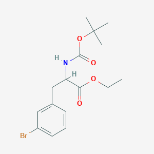 molecular formula C16H22BrNO4 B1404157 Ethyl 3-bromo-N-(tert-butoxycarbonyl)phenylalaninate CAS No. 1922702-02-0
