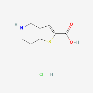 molecular formula C8H10ClNO2S B1404158 4,5,6,7-Tetrahydrothieno[3,2-c]pyridine-2-carboxylic acid hydrochloride CAS No. 116118-99-1