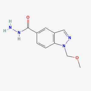 molecular formula C10H12N4O2 B1404159 1-Methoxymethyl-1H-indazole-5-carboxylic acid hydrazide CAS No. 1005205-35-5