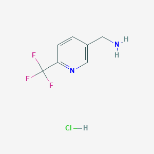 molecular formula C7H8ClF3N2 B1404160 (6-(Trifluoromethyl)pyridin-3-yl)methanamine hydrochloride CAS No. 1956369-51-9