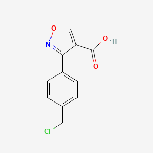 molecular formula C11H8ClNO3 B1404174 3-(4-Chloromethylphenyl)isoxazole-4-carboxylic acid CAS No. 839718-04-6