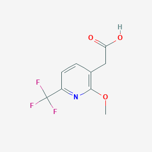 molecular formula C9H8F3NO3 B1404181 2-Methoxy-6-(trifluoromethyl)pyridine-3-acetic acid CAS No. 917486-33-0