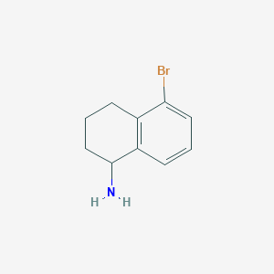 molecular formula C10H12BrN B1404183 5-Bromo-1,2,3,4-tetrahydronaphthalen-1-amine CAS No. 405142-63-4