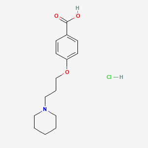 molecular formula C15H22ClNO3 B1404185 4-(3-Piperidin-1-ylpropoxy)benzoic acid hydrochloride CAS No. 685565-09-7