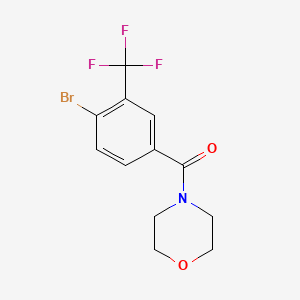 molecular formula C12H11BrF3NO2 B1404186 (4-溴-3-三氟甲基苯基)-吗啉-4-基-甲酮 CAS No. 1073494-25-3
