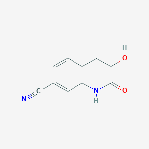 molecular formula C10H8N2O2 B1404190 3-Hydroxy-2-oxo-1,2,3,4-tetrahydroquinoline-7-carbonitrile CAS No. 1033747-92-0