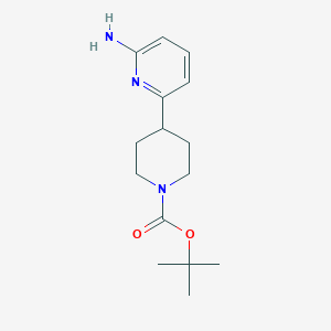 molecular formula C15H23N3O2 B1404192 Tert-butyl 4-(6-aminopyridin-2-yl)piperidine-1-carboxylate CAS No. 478366-40-4