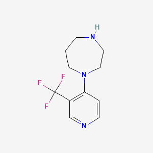 molecular formula C11H14F3N3 B1404193 1-[3-(Trifluoromethyl)pyridin-4-yl]-1,4-diazepane CAS No. 958694-16-1