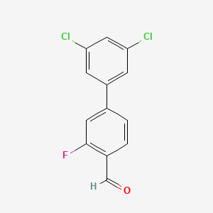 molecular formula C13H7Cl2FO B1404196 4-(3,5-二氯苯基)-2-氟苯甲醛 CAS No. 1361871-90-0