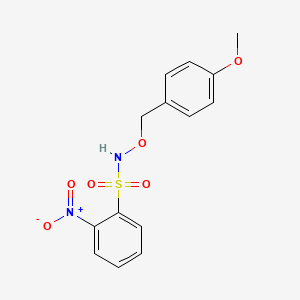 molecular formula C14H14N2O6S B1404198 N-((4-Methoxybenzyl)oxy)-2-nitrobenzenesulfonamide CAS No. 1384122-86-4