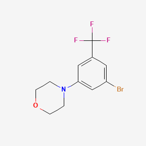 molecular formula C11H11BrF3NO B1404203 4-(3-Bromo-5-(trifluoromethyl)phenyl)morpholine CAS No. 1129542-08-0