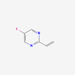 molecular formula C6H5FN2 B1404205 Pyrimidine, 2-ethenyl-5-fluoro- CAS No. 1075756-72-7