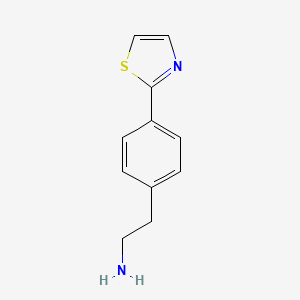 molecular formula C11H12N2S B1404206 2-(4-(噻唑-2-基)苯基)乙胺 CAS No. 885466-66-0