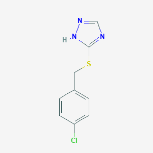 molecular formula C9H8ClN3S B140421 3-[(4-Chlorobenzyl)Thio]-1H-1,2,4-Triazole CAS No. 134796-34-2