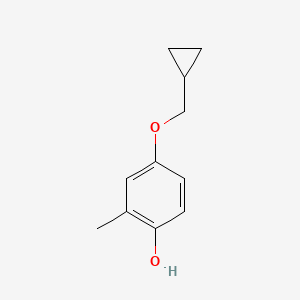molecular formula C11H14O2 B1404212 4-(环丙基甲氧基)-2-甲基苯酚 CAS No. 1243458-19-6