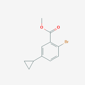 molecular formula C11H11BrO2 B1404213 Methyl 2-bromo-5-cyclopropylbenzoate CAS No. 702640-96-8
