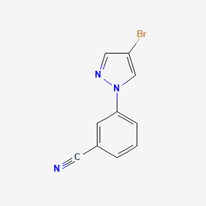 molecular formula C10H6BrN3 B1404214 3-(4-溴-1H-吡唑-1-基)苯甲腈 CAS No. 546142-07-8