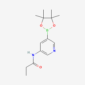 molecular formula C14H21BN2O3 B1404220 N-(5-(4,4,5,5-Tetramethyl-1,3,2-dioxaborolan-2-yl)pyridin-3-yl)propionamide CAS No. 1171891-19-2