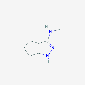 molecular formula C7H11N3 B14042210 N-methyl-1,4,5,6-tetrahydrocyclopenta[c]pyrazol-3-amine 