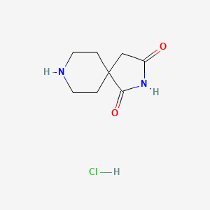 molecular formula C8H13ClN2O2 B1404229 2,8-Diazaspiro[4.5]decane-1,3-dione hydrochloride CAS No. 2696-03-9