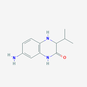 molecular formula C11H15N3O B1404238 7-Amino-3,4-dihydro-3-isopropylquinoxalin-2(1H)-one CAS No. 860672-30-6