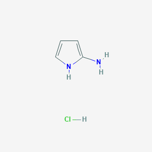 molecular formula C4H7ClN2 B1404239 1H-吡咯-2-胺盐酸盐 CAS No. 1261268-88-5
