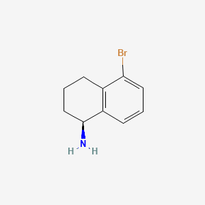 molecular formula C10H12BrN B1404240 (S)-5-Bromo-1,2,3,4-tetrahydro-naphthalen-1-ylamine CAS No. 676136-31-5
