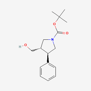 molecular formula C16H23NO3 B1404241 Tert-butyl (3S,4R)-3-(hydroxymethyl)-4-phenylpyrrolidine-1-carboxylate CAS No. 848308-22-5