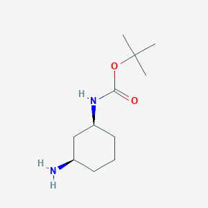 molecular formula C11H22N2O2 B1404245 tert-Butyl ((1S,3R)-3-aminocyclohexyl)carbamate CAS No. 849616-22-4