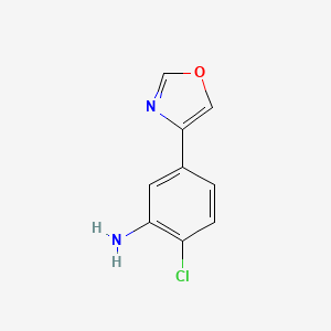 molecular formula C9H7ClN2O B1404250 2-Chloro-5-(oxazol-4-yl)aniline CAS No. 916051-61-1
