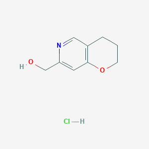molecular formula C9H12ClNO2 B1404252 (3,4-二氢-2H-吡喃[3,2-c]吡啶-7-基)甲醇盐酸盐 CAS No. 959617-58-4