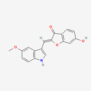molecular formula C18H13NO4 B1404253 (2z)-6-Hydroxy-2-[(5-methoxy-1h-indol-3-yl)methylene]-1-benzofuran-3(2h)-one CAS No. 1200534-45-7