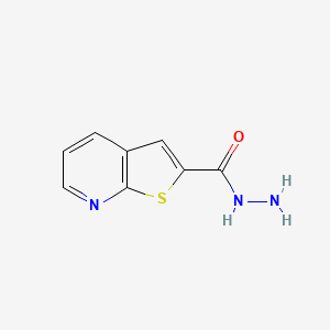 molecular formula C8H7N3OS B1404255 Thieno[2,3-b]pyridine-2-carbohydrazide CAS No. 2169387-81-7