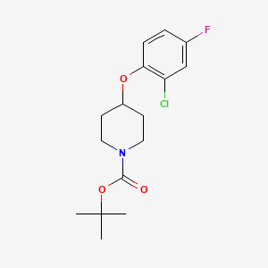 molecular formula C16H21ClFNO3 B1404262 Tert-butyl 4-(2-chloro-4-fluorophenoxy)piperidine-1-carboxylate CAS No. 950648-98-3