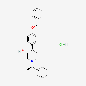 (3R,4R)-1-[(1R)-1-Phenylethyl]-4-[4-(phenylmethoxy)phenyl]-3-piperidinol hydrochloride