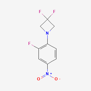 molecular formula C9H7F3N2O2 B1404267 3,3-Difluoro-1-(2-fluoro-4-nitrophenyl)azetidine CAS No. 919300-11-1