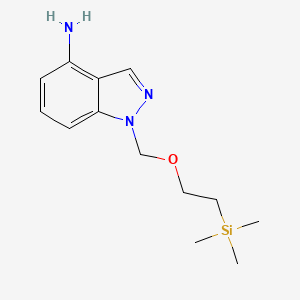 molecular formula C13H21N3OSi B1404269 1-((2-(三甲基甲硅烷基)乙氧基)甲基)-1H-吲唑-4-胺 CAS No. 697739-02-9