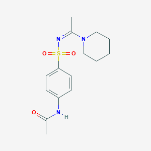 molecular formula C15H21N3O3S B140427 N-(4-(((1-(1-Piperidinyl)ethylidene)amino)sulfonyl)phenyl)acetamide CAS No. 126826-70-8