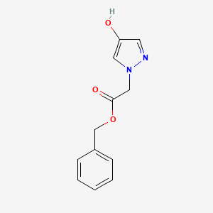 molecular formula C12H12N2O3 B1404270 Benzyl 2-(4-hydroxypyrazol-1-yl)acetate CAS No. 884344-73-4