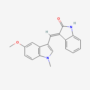 molecular formula C19H16N2O2 B1404271 3-[(5-甲氧基-1-甲基-1H-吲哚-3-基)亚甲基]-1,3-二氢-2H-吲哚-2-酮 CAS No. 856435-23-9