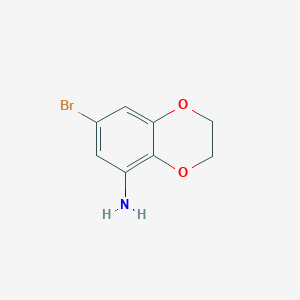 molecular formula C8H8BrNO2 B1404276 7-Bromo-2,3-dihydrobenzo[1,4]dioxin-5-ylamine CAS No. 16081-47-3