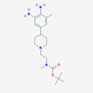 molecular formula C20H34N4O2 B1404283 tert-Butyl (2-(4-(3,4-diamino-5-methylphenyl)-piperidin-1-yl)ethyl)(methyl)carbamate CAS No. 1189777-88-5