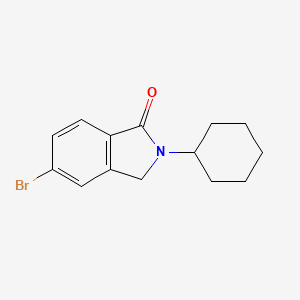 molecular formula C14H16BrNO B1404284 5-溴-2-环己基异吲哚啉-1-酮 CAS No. 735351-81-2