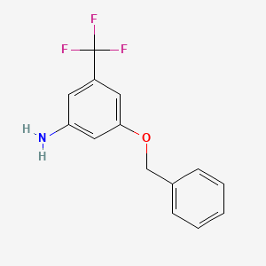 molecular formula C14H12F3NO B1404287 3-(Benzyloxy)-5-(trifluoromethyl)aniline CAS No. 919278-57-2